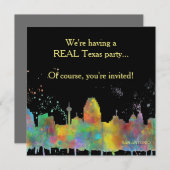 SAN ANTONIO TEXAS SKYLINE KAART (Voorkant / Achterkant)