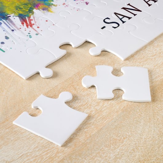 San Antonio Texas Skyline Legpuzzel (Zijkant)