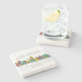 SAN ANTONIO TEXAS SKYLINE STENEN ONDERZETTER (Zijkant)