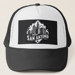 San Antonio Texas skyline Trucker Pet