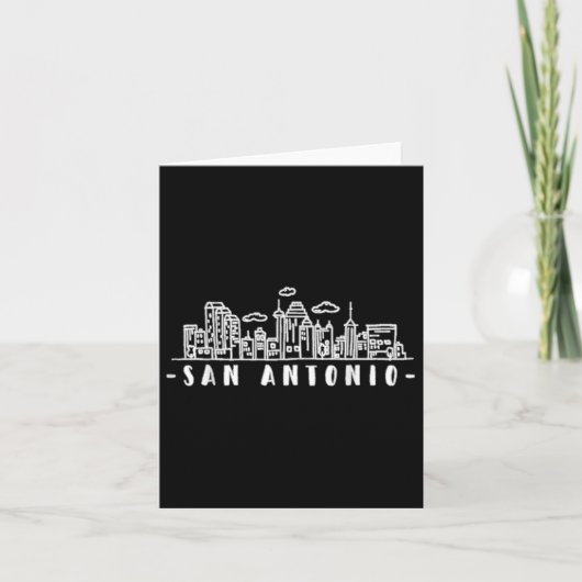San Antonio Texas Skyline Tx Pride Kaart (Voorkant)