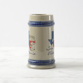 San Antonio Texas State Map Star, Boots, Pet Stein Bierpul (Center)
