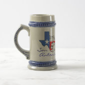 San Antonio Texas State Map Star, Boots, Pet Stein Bierpul (Links)