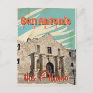 San Antonio, Texas, The Alamo Reisposter Briefkaart