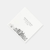 San Antonio Texas Trouwpapier Cocktail servet (Hoek)