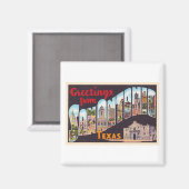 San Antonio Texas TX  Briefkaart met grote letters Magneet (Voorkant / Achterkant)