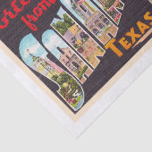 San Antonio Texas TX  Briefkaart met grote letters Tissuepapier (Detail)