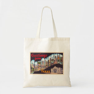 San Antonio Texas TX  Briefkaart met grote letters Tote Bag