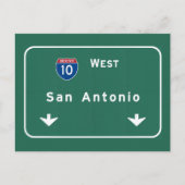 San Antonio Texas Tx Interstate Highway Freeway : Briefkaart (Voorkant)