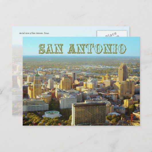 San Antonio, Texas - Uitzicht vanuit de lucht Briefkaart (Voorkant / Achterkant)
