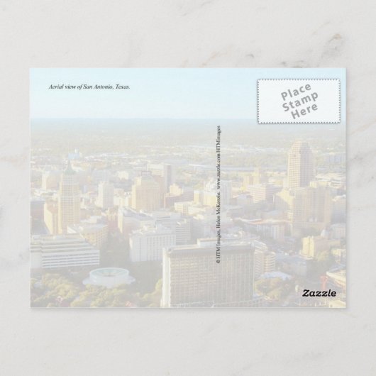 San Antonio, Texas - Uitzicht vanuit de lucht Briefkaart (Achterkant)