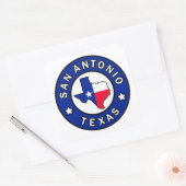 San Antonio Texas Vierkante Sticker (Envelop)