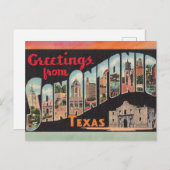 San Antonio Texas Vintage Travel Briefkaart (Voorkant / Achterkant)