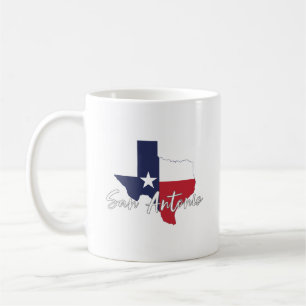 San Antonio, Texas Vlagkaart Koffiemok