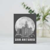 San Antonio Texas Volle Maan Briefkaart (Staand voorkant)