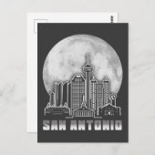 San Antonio Texas Volle Maan Briefkaart (Voorkant / Achterkant)