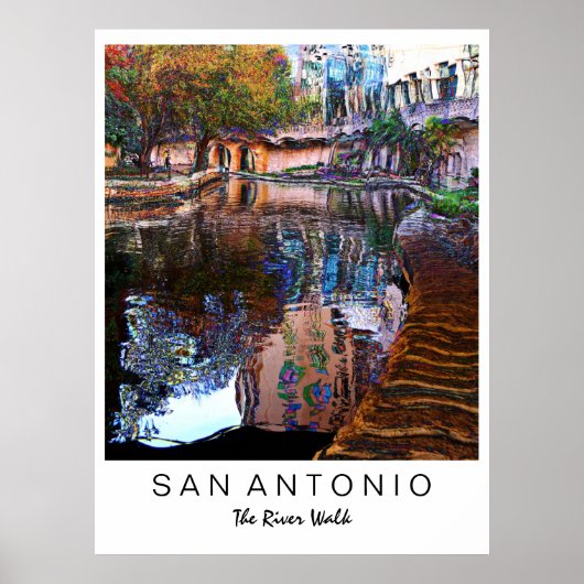 San Antonio, Texas: Walk Art Print (Voorkant)