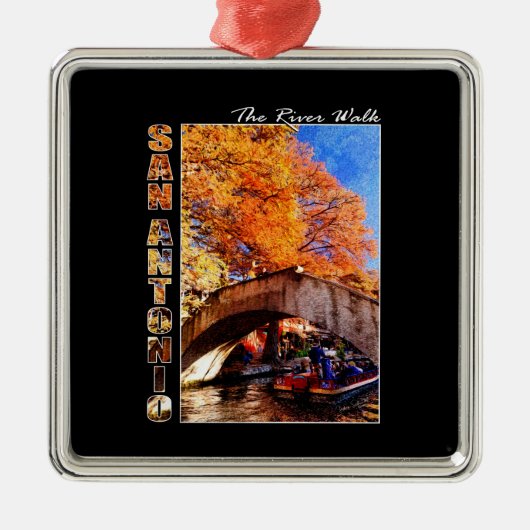 San Antonio, Texas: Walkbrug Metalen Ornament (Voorkant)
