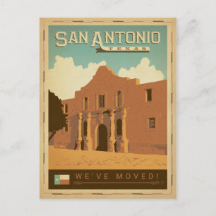San Antonio, Texas   We hebben ons verplaatst Uitnodiging Briefkaart