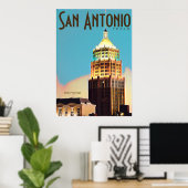  San Antonio Travel Poster (Thuiskantoor)