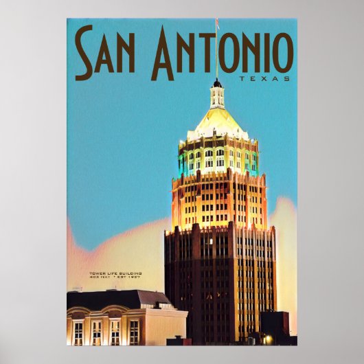  San Antonio Travel Poster (Voorkant)