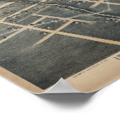 San Antonio TX Bird's Eye Panoramic Map 1886 Poster (Hoek)