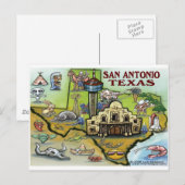 San Antonio TX Briefkaart (Voorkant / Achterkant)