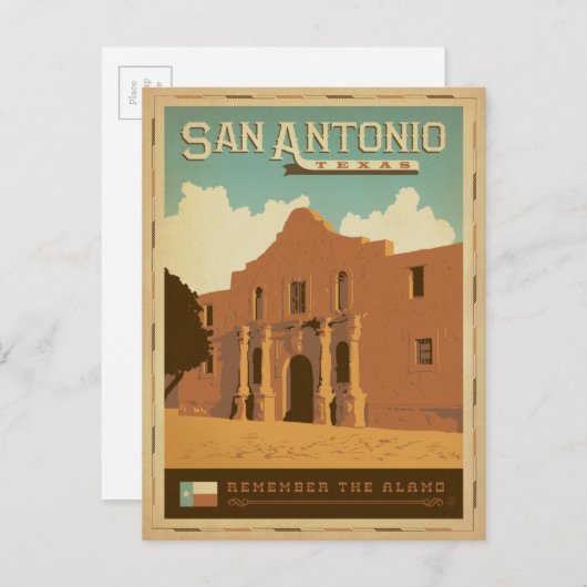 San Antonio, TX Briefkaart (Voorkant / Achterkant)