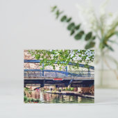 San Antonio TX - Brug op Paseo Del Rio Briefkaart (Staand voorkant)