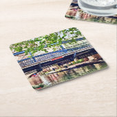 San Antonio TX - Brug op Paseo Del Rio Kartonnen Onderzetters (Schuin)