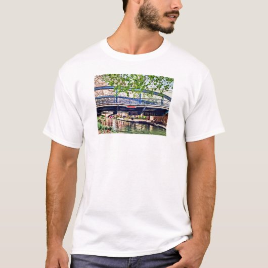 San Antonio TX - Brug op Paseo Del Rio T-shirt (Voorkant)