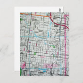 SAN ANTONIO, TX  Map Briefkaart (Voorkant / Achterkant)