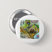 San Antonio TX Ronde Button 5,7 Cm (Voorkant /achterkant)