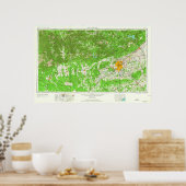 San Antonio TX Topo Poster (Keuken)