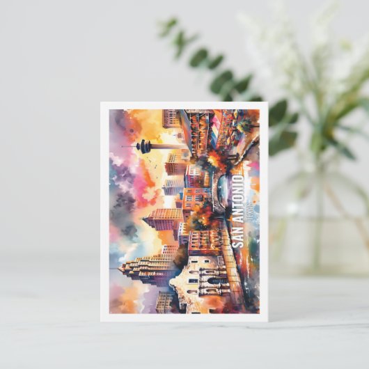 San Antonio Verenigde Staten Famous Place waterver Briefkaart (Staand voorkant)