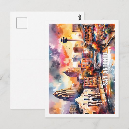 San Antonio Verenigde Staten Famous Place waterver Briefkaart (Voorkant / Achterkant)