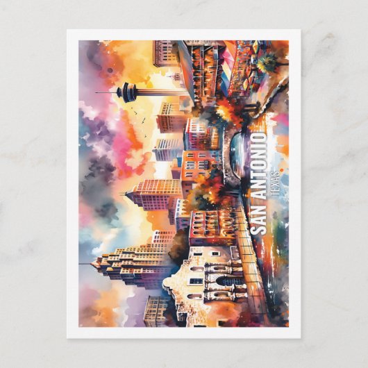 San Antonio Verenigde Staten Famous Place waterver Briefkaart (Voorkant)