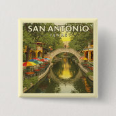 San Antonio Vierkante Button 5,1 Cm (Voorkant)