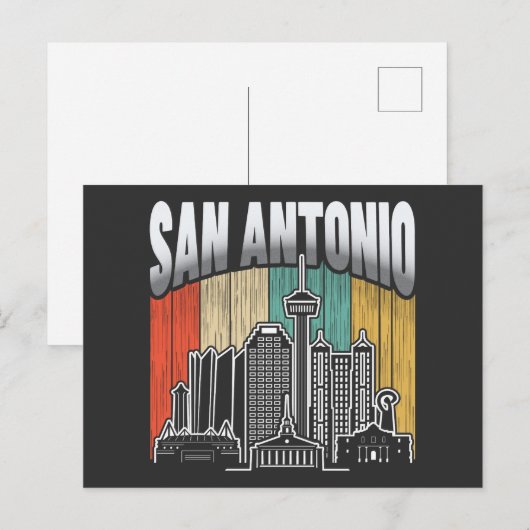San Antonio Vintage Briefkaart (Voorkant / Achterkant)