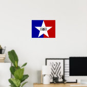 San Antonio-vlag Poster (Thuiskantoor)