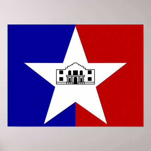 San Antonio-vlag Poster (Voorkant)