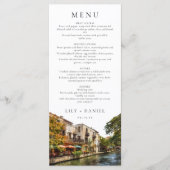 San Antonio Watercolor Destination Wedding Menu (Voorkant)