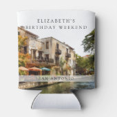 San Antonio Watercolor Verjaardagsweekend Blikjeskoeler (Achterkant)