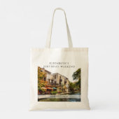 San Antonio Watercolor Verjaardagsweekend Tote Bag (Achterkant)