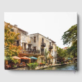 San Antonio Watercolor Wedding Guest Book Gastenboek (Achterkant)