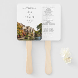 San Antonio Watercolor Wedding Program Handwaaier