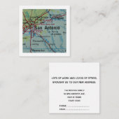 San Antonio We hebben nieuwe adres Kaart verplaats (Voorkant / Achterkant)
