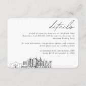 San Antonio Wedding Hotel Kamer Blok Details Informatiekaartje (Voorkant)