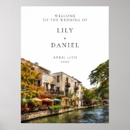 San Antonio Wedding Welcome Sign Poster