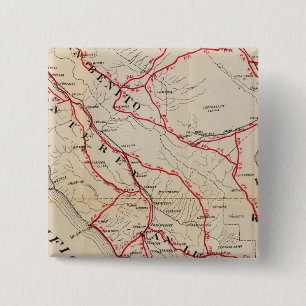 San Benito, Fresno, Monterey, San Luis Obispo Vierkante Button 5,1 Cm